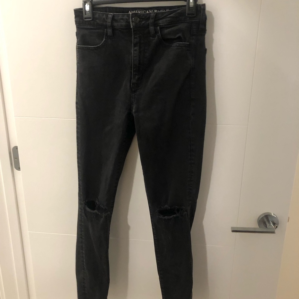 Black American Eagle Skinny Jeans